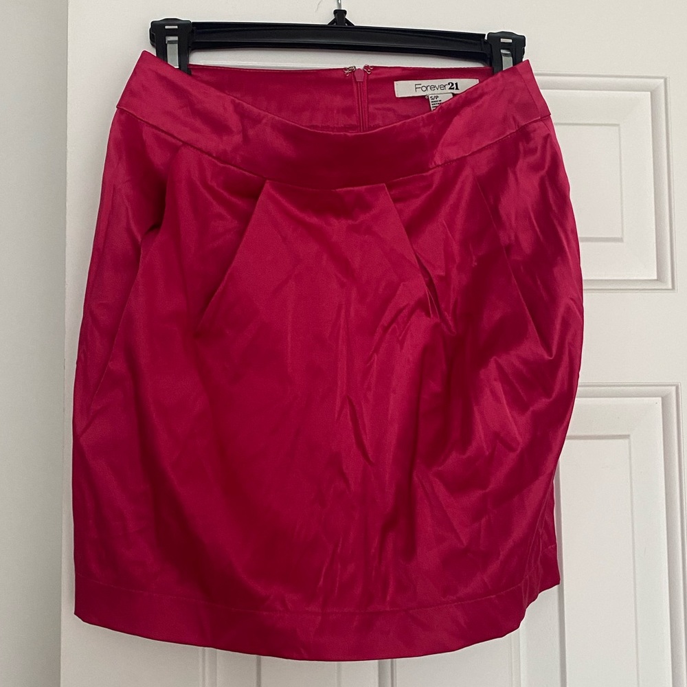 Pink Satin Skirt